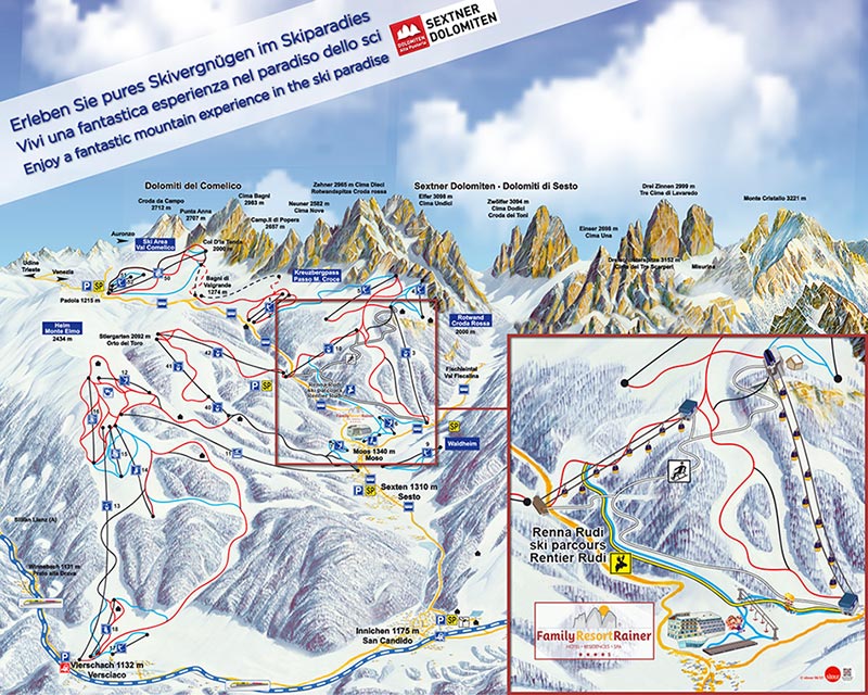 Dolomiti Ski Map